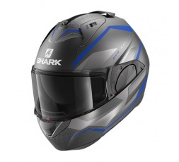Modulable full-face/ open-face motorcycle helmet EVO ES model YARI by SHARK blue 4