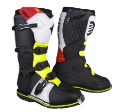 Motorcycle boots use Off road, MX, Motocross, Adventure X10 BOOTS by Shot yellow, red, white and black