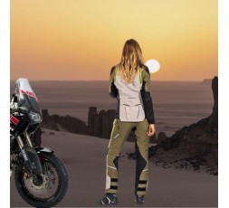 Chaqueta moto mujer uso Trail, Maxi Trail, Aventura EDDAS LADY de Ixon kaki 6