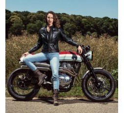 Blouson de moto pour femme en cuir modèle Lady Subotaï de Segura 7