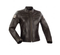 Woman leather motorcycle jacket LADY FUNKY by SEGURA brown 1