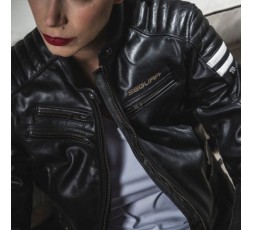 Woman leather motorcycle jacket LADY FUNKY by SEGURA black 2