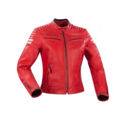 Woman leather motorcycle jacket LADY FUNKY by SEGURA red 1
