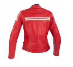 Woman leather motorcycle jacket LADY FUNKY by SEGURA red 3