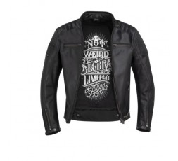 Cafe Racer STRIPE Black Edition motorcycle leather jacket by SEGURA 3