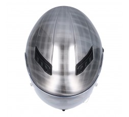 SH-600 CHROME SCRATCHED full face helmet by SHIRO 5