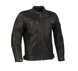Cafe Racer JUAN motorcycle leather micro-perforated jacket by SEGURA 1