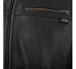 Cafe Racer JUAN motorcycle leather micro-perforated jacket by SEGURA 5