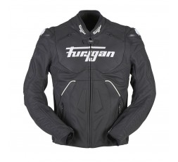 RAPTOR EVO leather motorcycle jacket by FURYGAN black and white 1