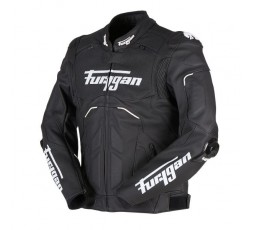 RAPTOR EVO leather motorcycle jacket by FURYGAN black and white 2b
