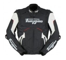 RAPTOR EVO leather motorcycle jacket by FURYGAN black, red and white 1
