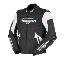 RAPTOR EVO leather motorcycle jacket by FURYGAN black, red and white 2