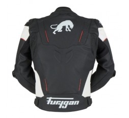 RAPTOR EVO leather motorcycle jacket by FURYGAN black, red and white 3
