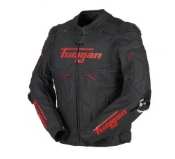 RAPTOR EVO leather motorcycle jacket by FURYGAN black and red 2