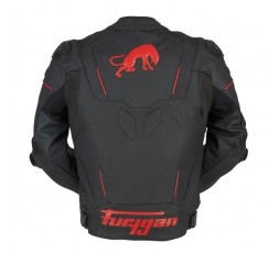 RAPTOR EVO leather motorcycle jacket by FURYGAN black and red 3