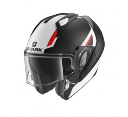 SHARK EVO GT SEAN modular helmet White, Black and Red 1