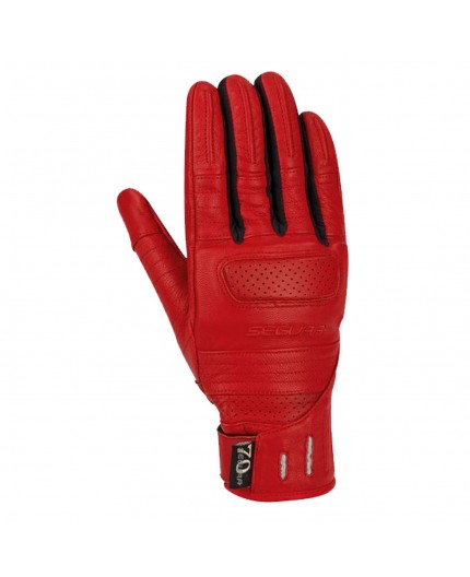 LADY HORSON red leather motorcycle gloves by SEGURA